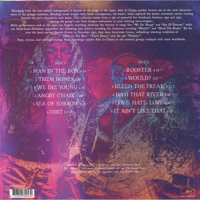 Alice in Chains: Greatest Hits Live 1990-1992 (Picture Disc LP)