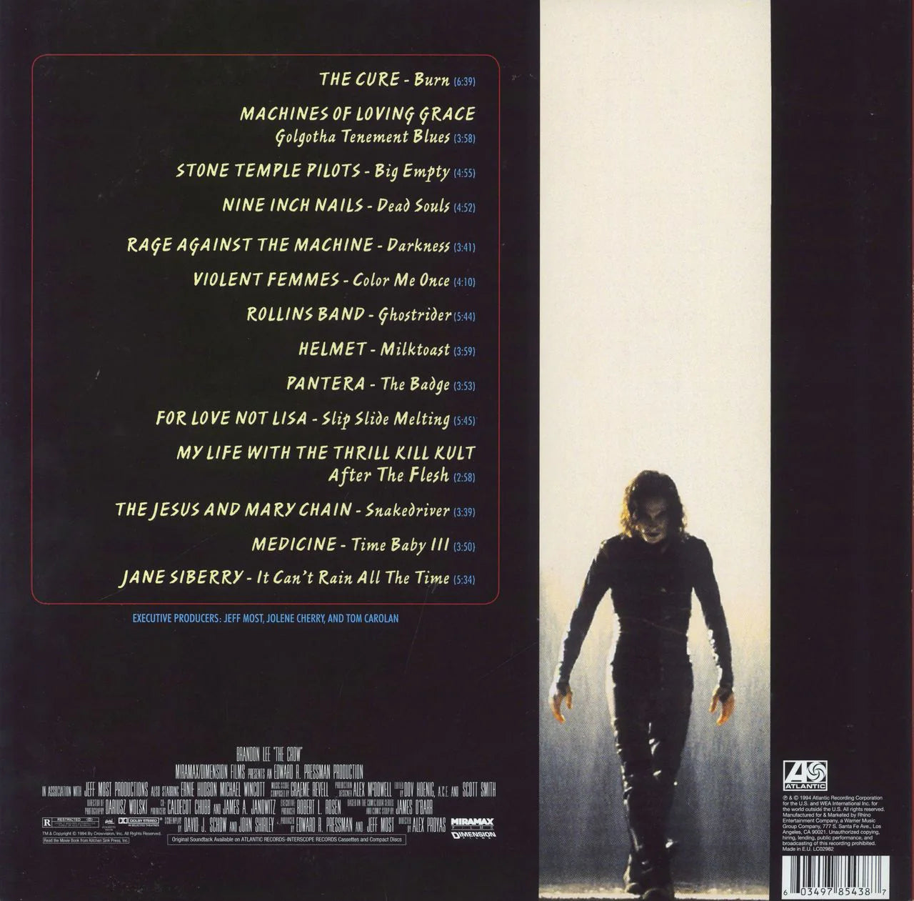 Various - The Crow: Original Motion Picture Soundtrack (2xLP, Ltd. Reissue, NM/M)