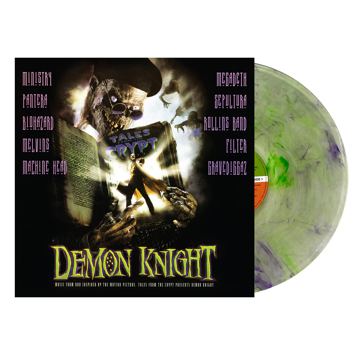 Tales from the Crypt Presents: Demon Knight – Original Soundtrack (LP, Clear w/ Green & Purple Swirl Vinyl)