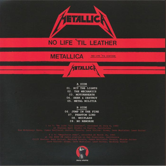 Metallica – No Life 'Til Leather & Megaforce Demo (Iron Glove, LP + Insert)