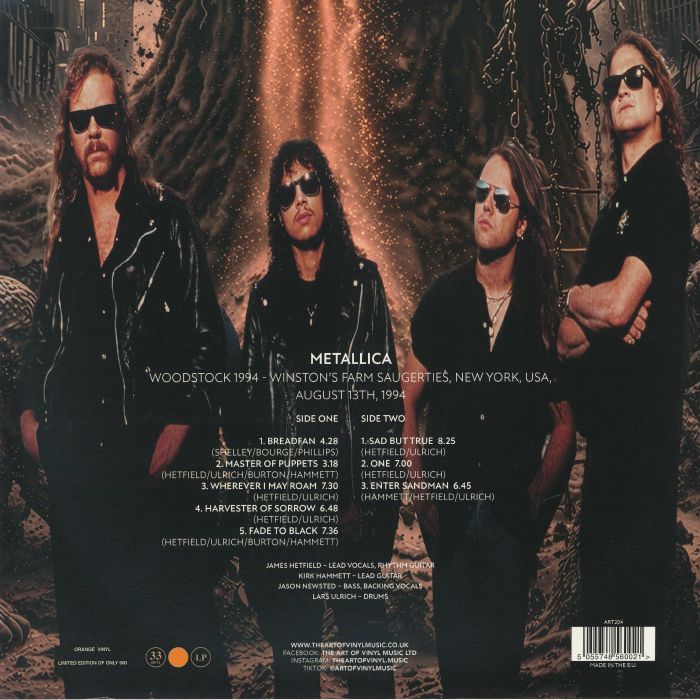 Metallica - Woodstock 1994 (Limited Orange Vinyl LP)