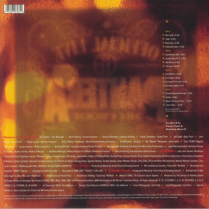 Pantera: Official Live: 101 Proof (Gatefold 180g LP)