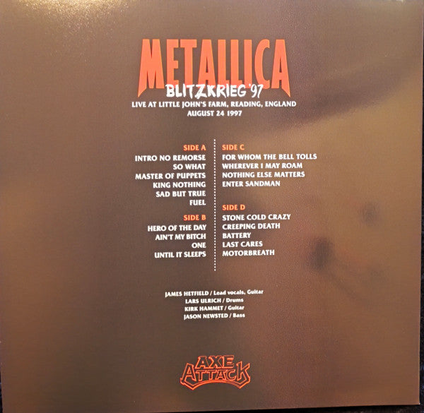 Metallica - Blitzkrieg '97 (Unofficial Splatter 2LP)